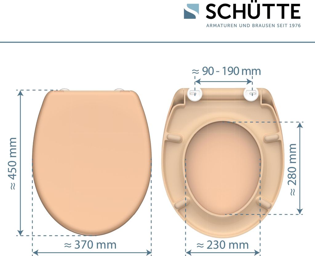 SCHÜTTE WC Sitz BEIGE, Duroplast Toilettendeckel mit Produktbild 6