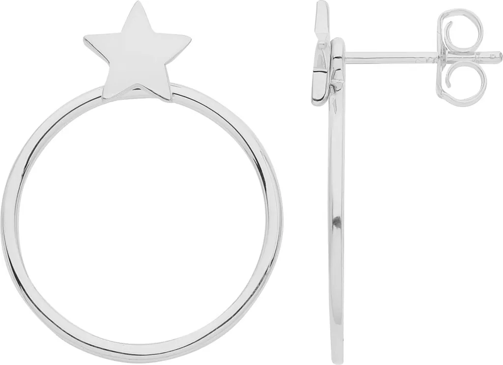 Boucles d'Oreilles Créoles TRS30982 Argent 925 Rhodié 25x19mm Femme