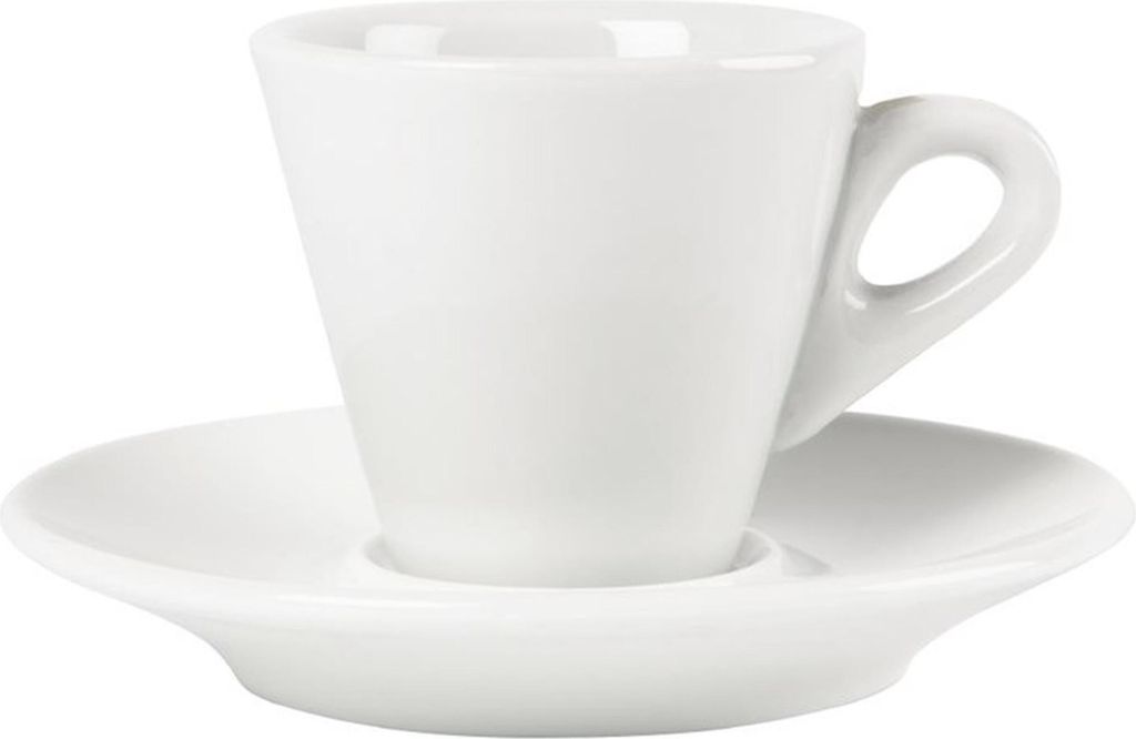 Olympia Whiteware Espressotassen + Untertassen - 6cl - 12 Sets