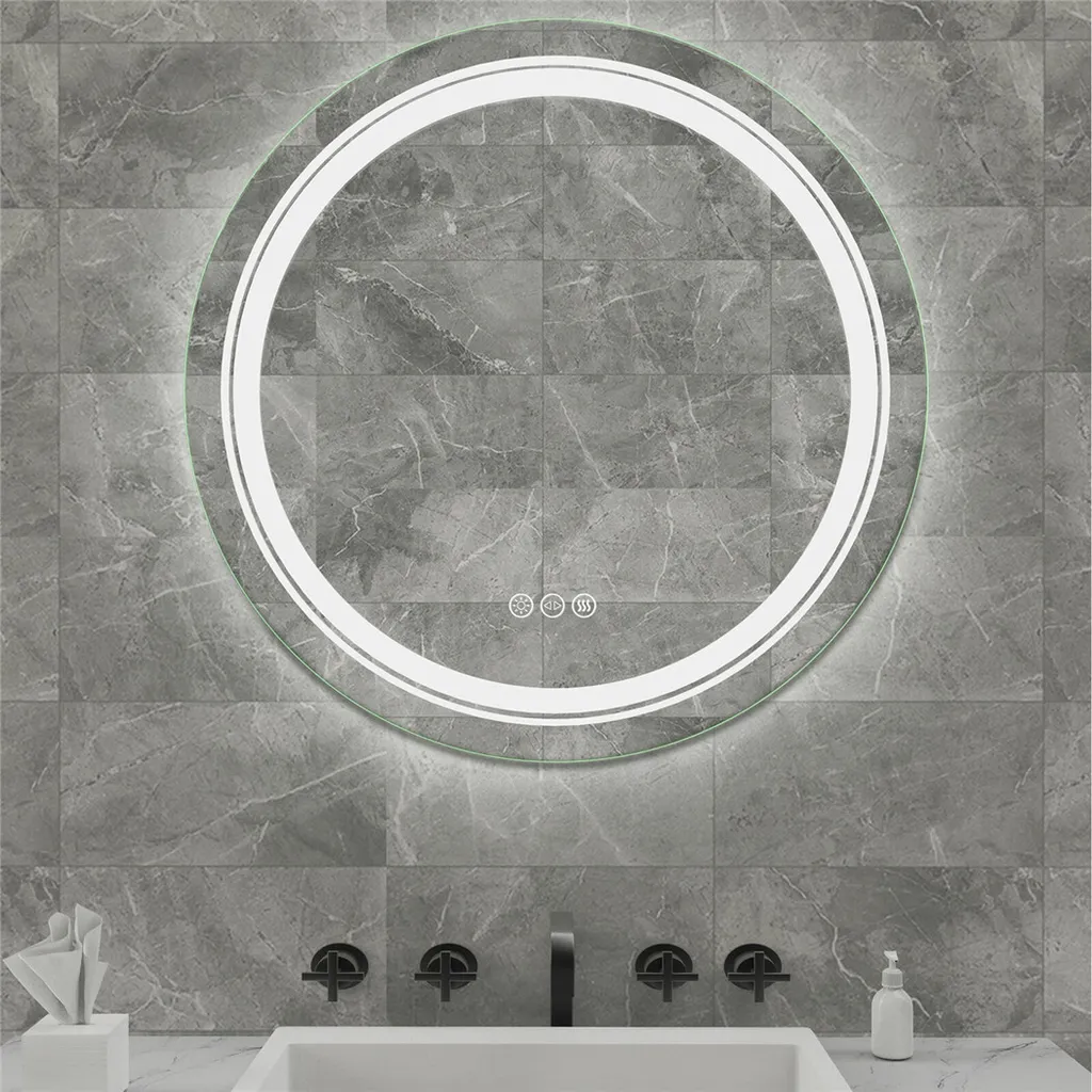 Miroir LED Rond Antibuée 60 cm Tactile IP56 Économie d'Énergie - 10