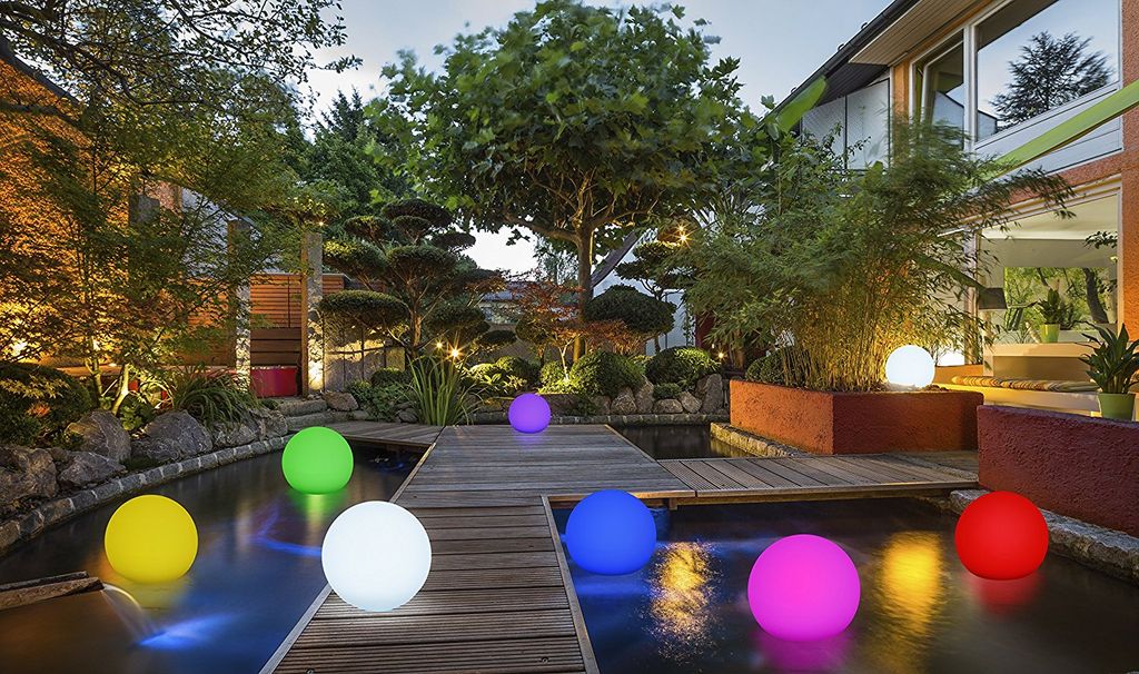 Solar LED Kugelleuchte 3er-Set Schwimmkugeln Gartenkugel Kugel Garten Kugellampe