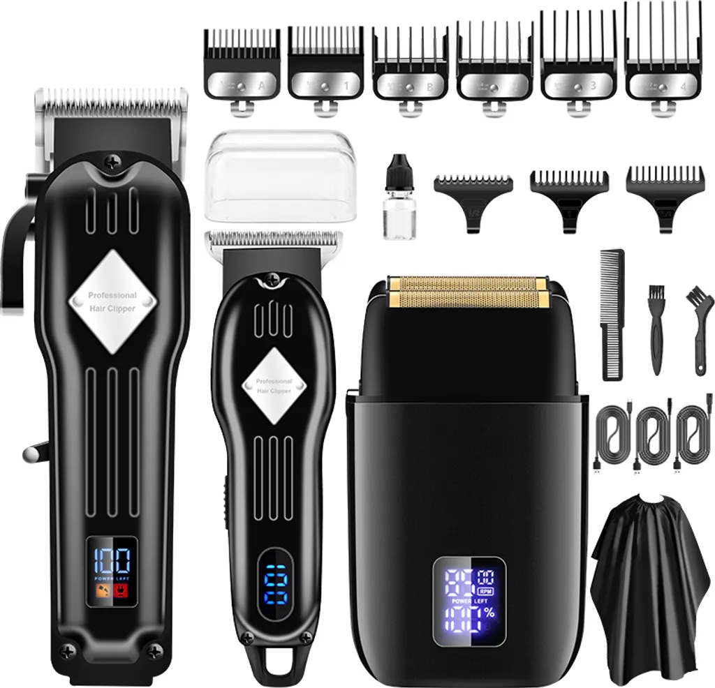 Set Regolabarba Professionale INF - Estetica e Potenza Nero Opaco