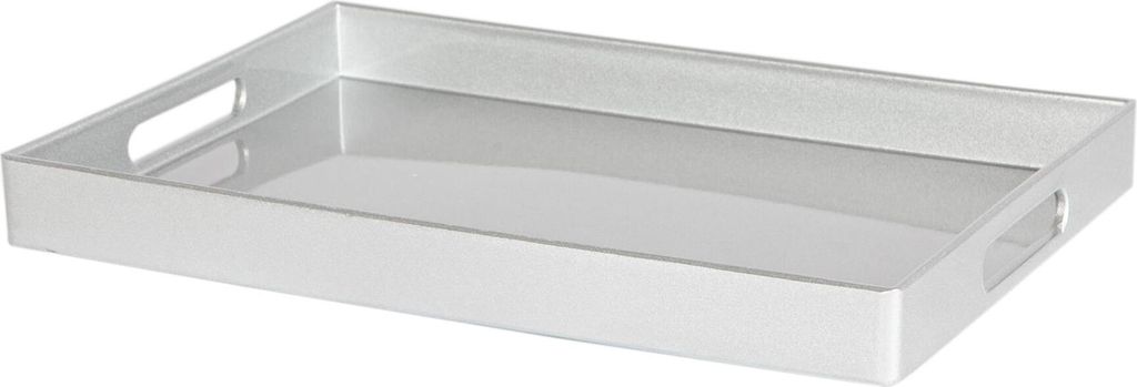 Argon Ta Rectangle Serviertabletts - Hochzeit Fine Dining Lebensmittel Getränke-Service Platter - 34,5 x 25 cm - Silber - 3er Pack