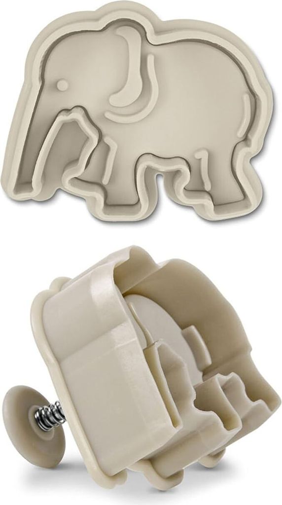 Städter Präge-Ausstecher mit Auswerfer Elefant, Ausstechform, Plätzchenform, Keks, Plätzchen, Kunststoff, 5.5 cm, 170353