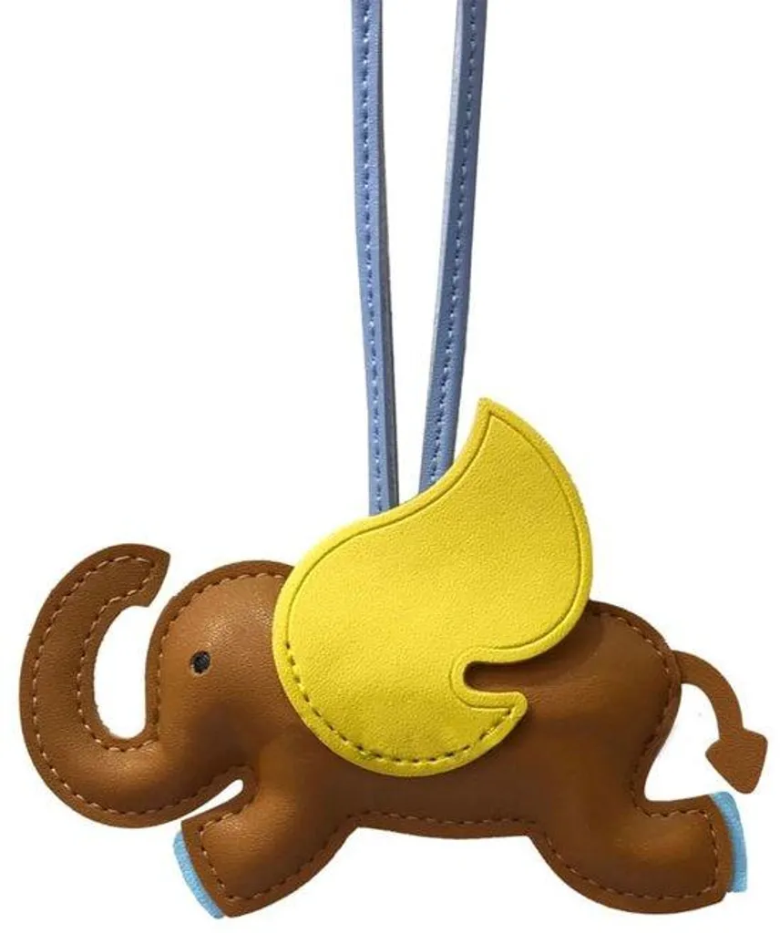 Accessoire Olifant : Porte-clés en Cuir Marron et Lanière de Téléphone