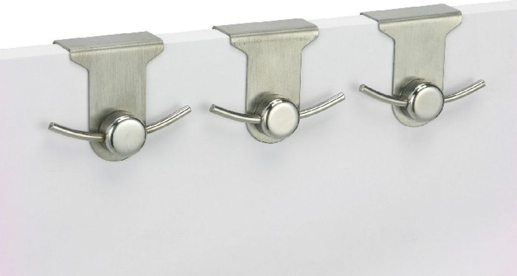 Edelstahl Doppelhaken 3er-Set Türgarderobe Türhaken Handtuchhaken Garderobe