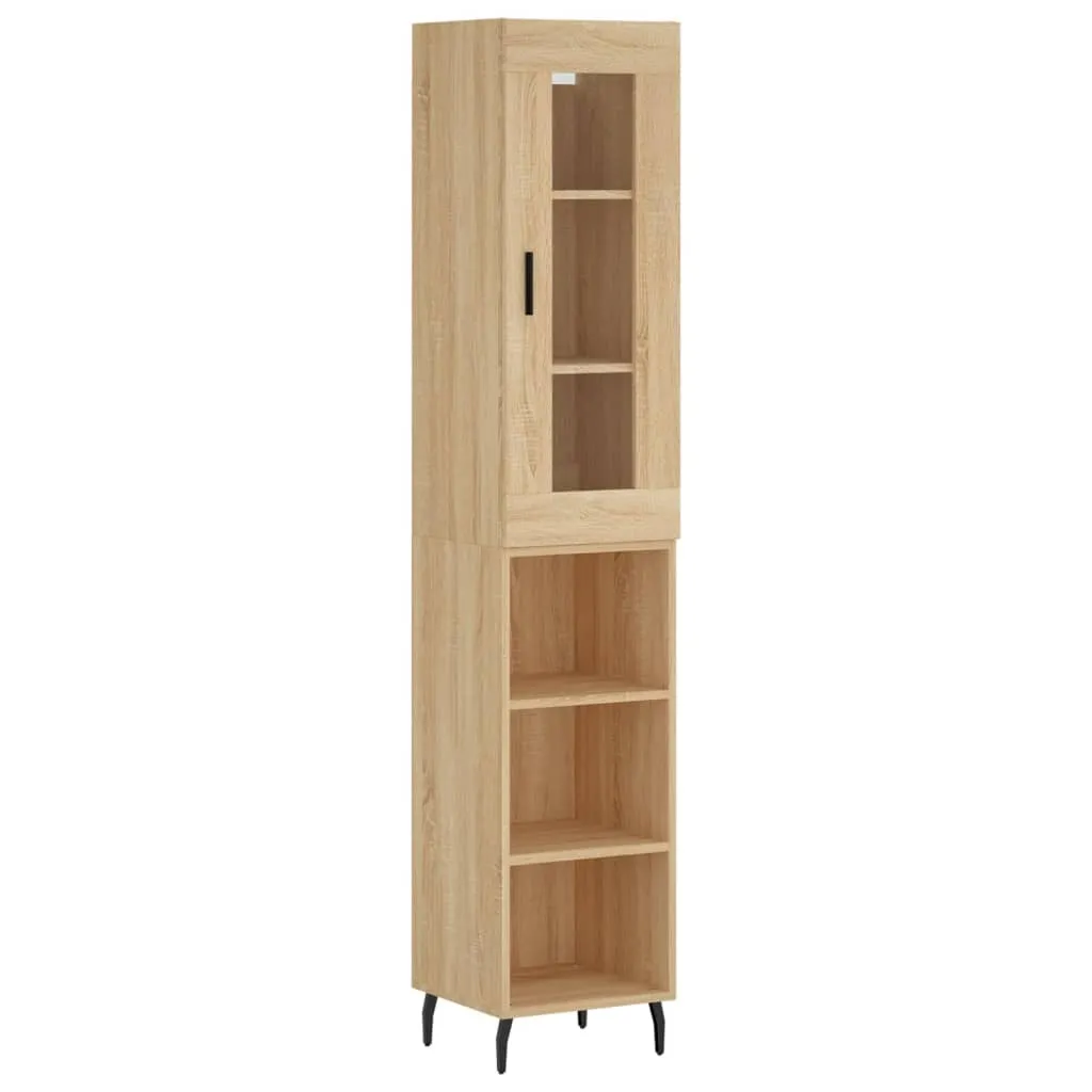 SYFAX™ Credenza Rovere Sonoma 34,5x34x180 cm in Legno Multistrato
