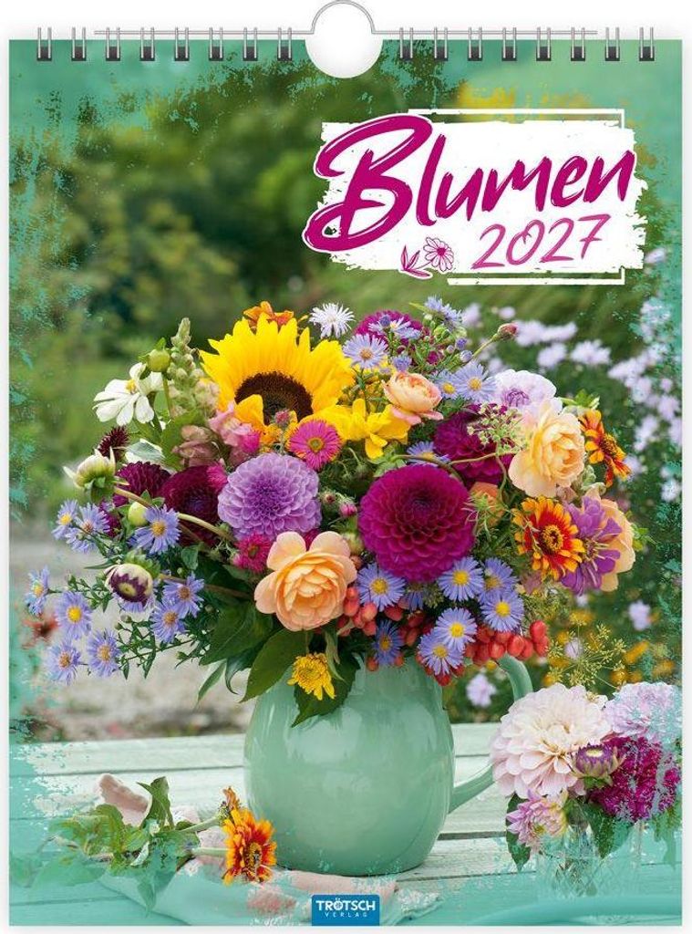 TRÖTSCH - Notizkalender zum Hängen Blumen 2027