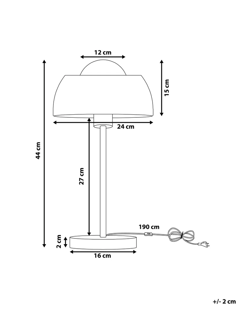 Lampe de table en métal cuivre industriel 44 cm pour salon moderne - 3