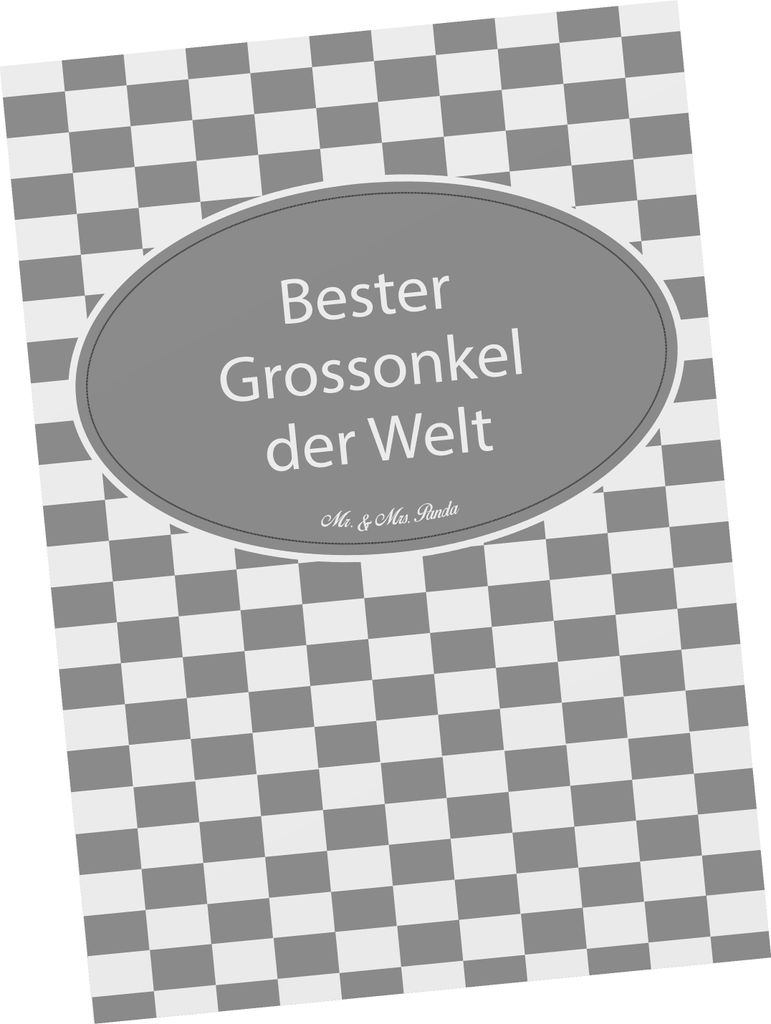 Mr. & Mrs. Panda Postkarte Grossonkel - Geschenk, Gewinner Ziel, Fotokarte, Ansichtskarte, Grußkarte, Ansichtskarten, Postkarten