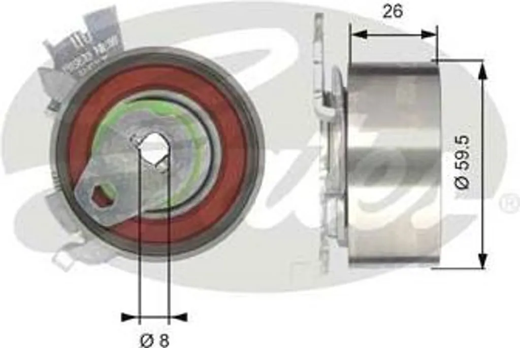 Remplacer galet tendeur 90528603 : Gates T43106 pour Opel et Daewoo