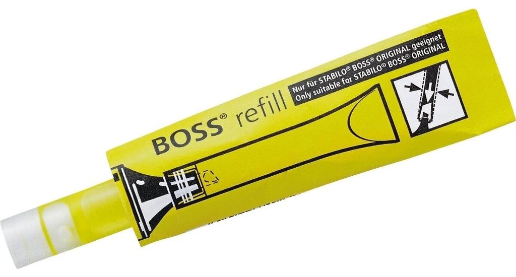 Tinte zum Nachfüllen - STABILO BOSS ORIGINAL Refill - gelb Produktbild 