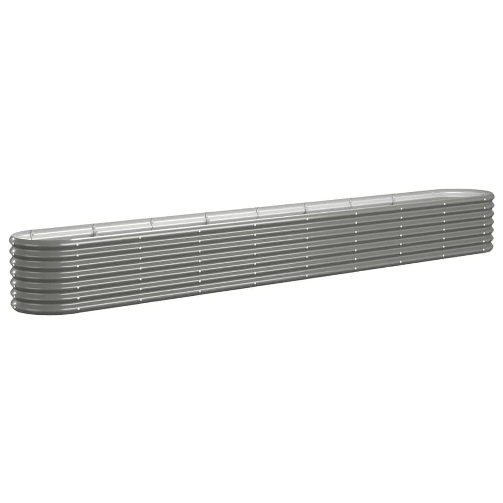 vidaXL Zvýšená postel Pozinkovaná ocel 332x40x36 cm Šedá Obrázek produktu 
