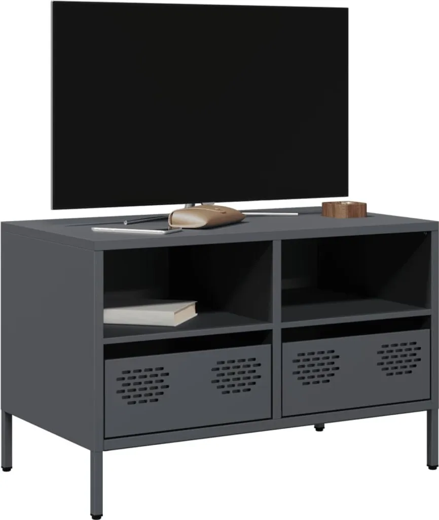 Maison Exclusive Mobile TV Antracite 68cm Acciaio Stile Vintage
