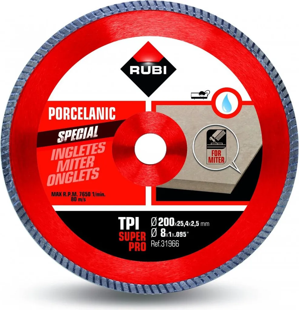Disque Diamant Tpi 250 mm Super Pro pour Coupe de Grès Cérame Fin