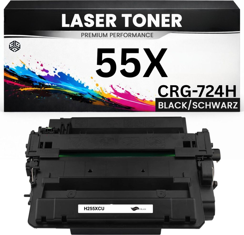 Toner 55X für HP Schwarz Tonerkartusche wie Original CE255X / CRG-724H Canon i-SENSYS LBP6750DN/6780X LaserJet Enterprise P3015/3015dn/3016 500 M5...