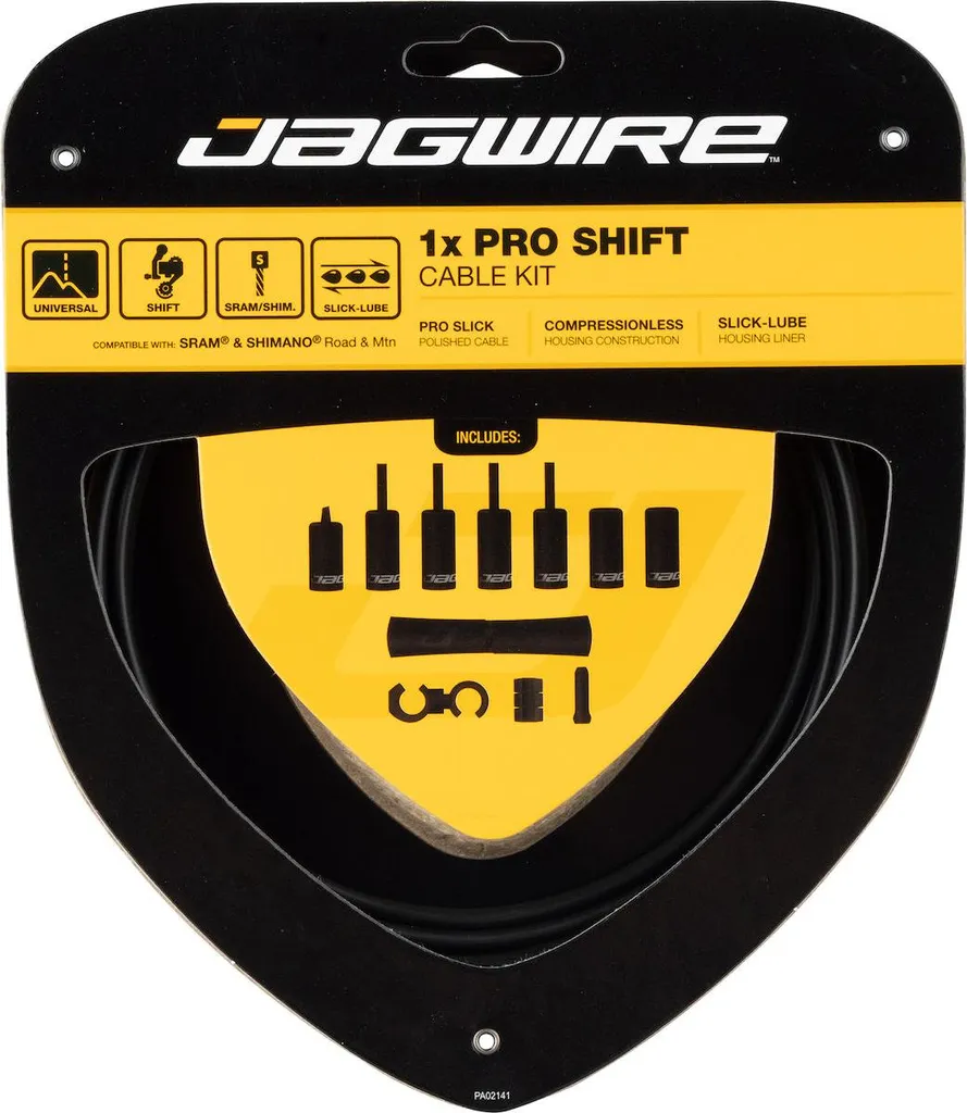 Câbles Jagwire Pro 1x Haute Performance en Finition Noir Furtif 1x Set