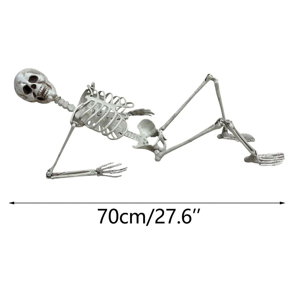 Lebensgroßes Skelett Aus Kunststoff (91 Cm) – Bewegliche Gelenke Für Halloween, Gruselparty & Deko