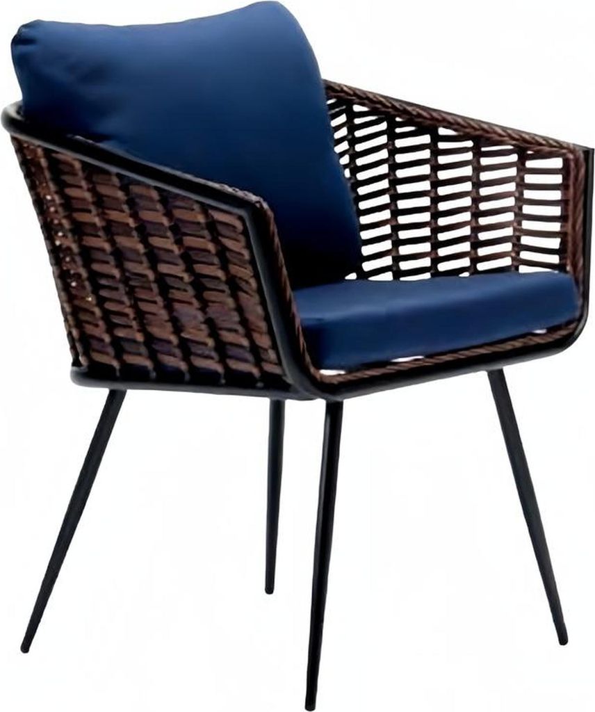 Stilvoll Modern Rattan Sessel 1 Sitzer Braun Terrasse Luxus Design Möbel