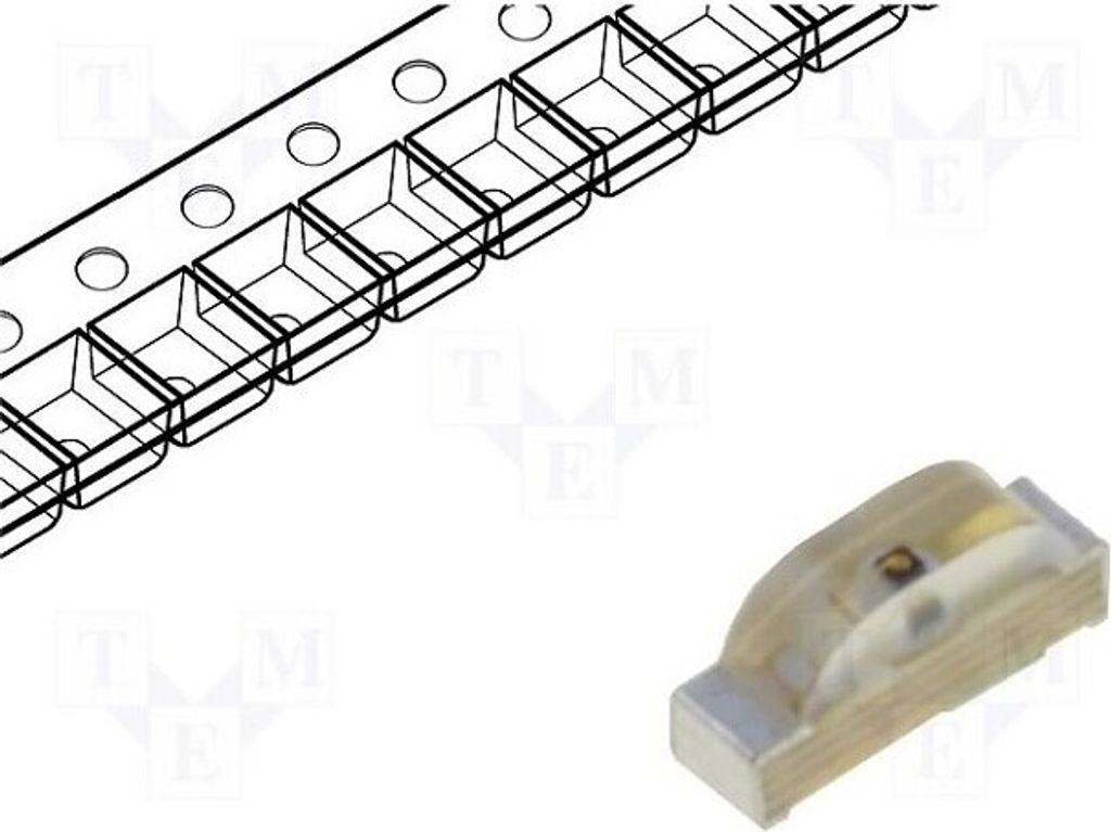 5x LED SMD gelb 120° 2,1x1x0,6mm 0802 50÷150mcd 2÷2,5V 20mA KPA-2106SYCK LED-Diod