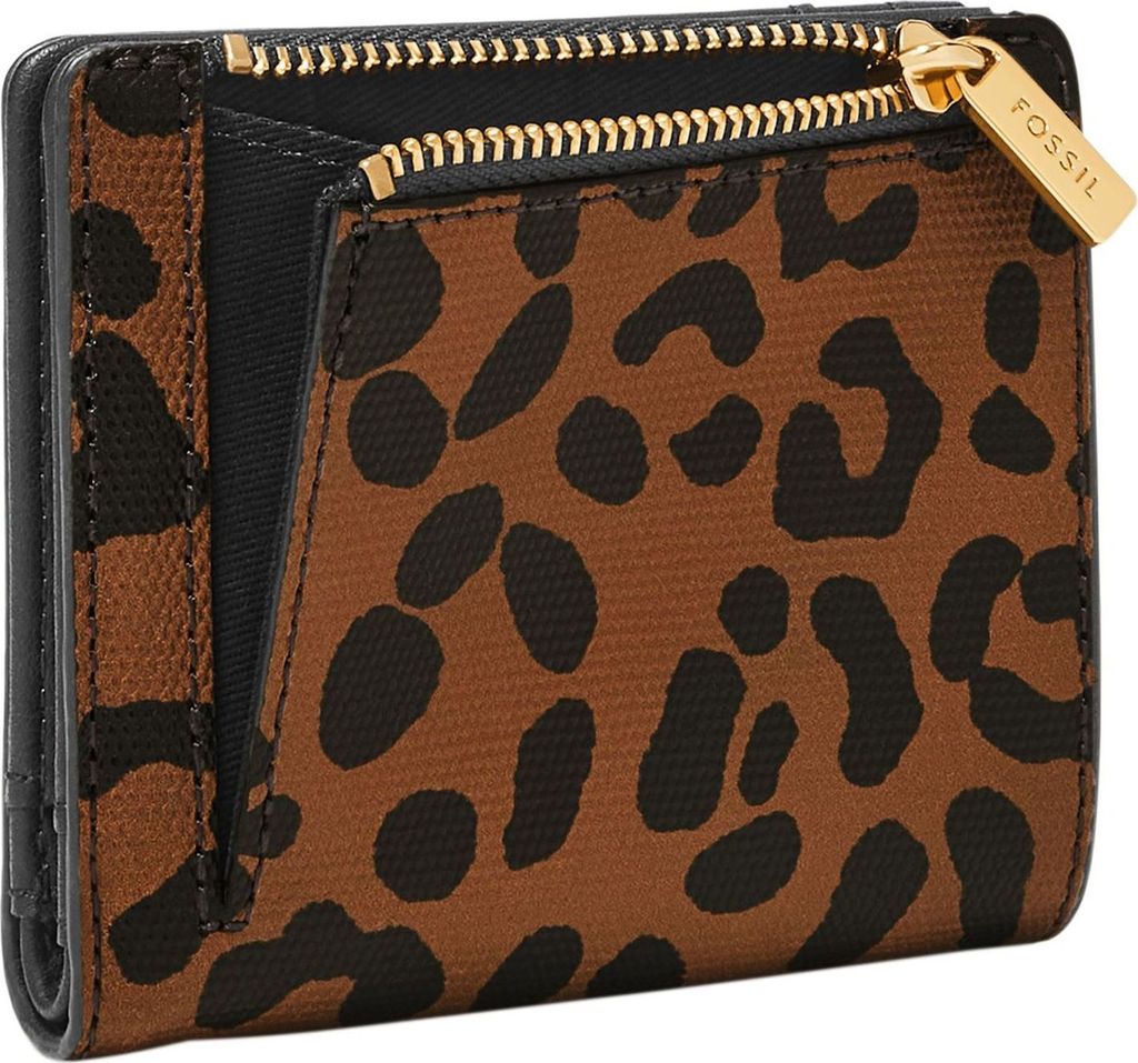 Portafoglio Fossil Logan Bifold Donna – In Vera Pelle, Compatto, Con Finestra ID E Tasca Con Cerniera