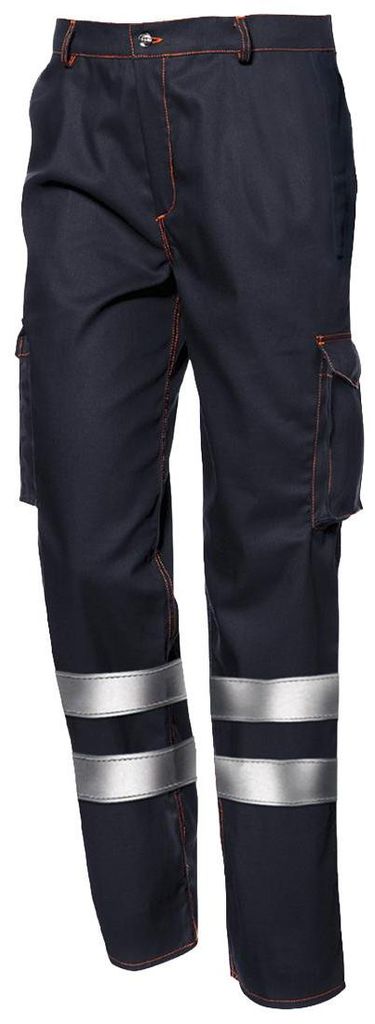 Sir Safety Polytech Arbeitshose Herren flammhemmend antistatisch mit Reflexstreifen, 50, DUNKELBLAU