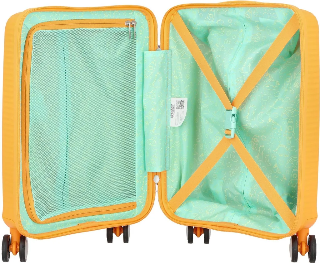Valise Soundbox Mini Spinner 47 Jaune en Polypropylène Robuste et Légère - 15