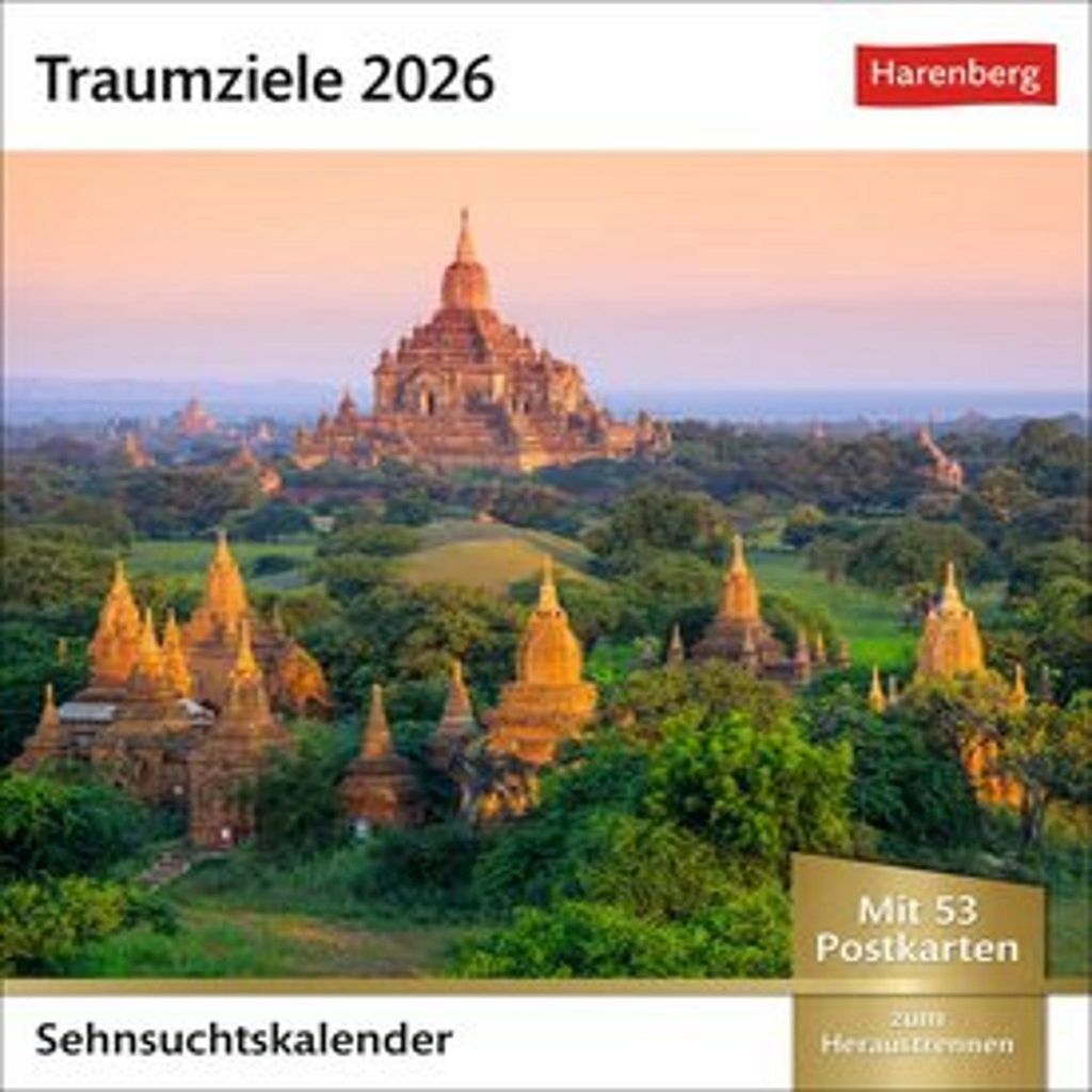 Traumziele Sehnsuchtskalender 2026 - Wochenkalender mit 53 Produktbild 