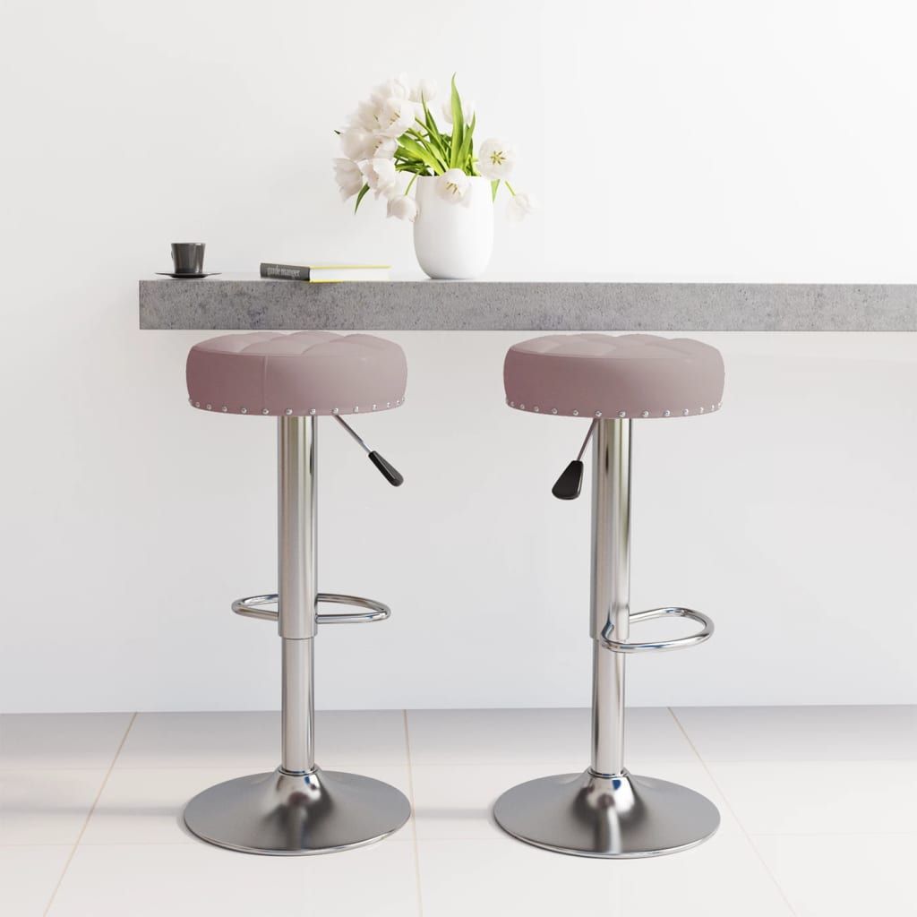The Living Store Barhocker 2 Stk. Taupe Stoff