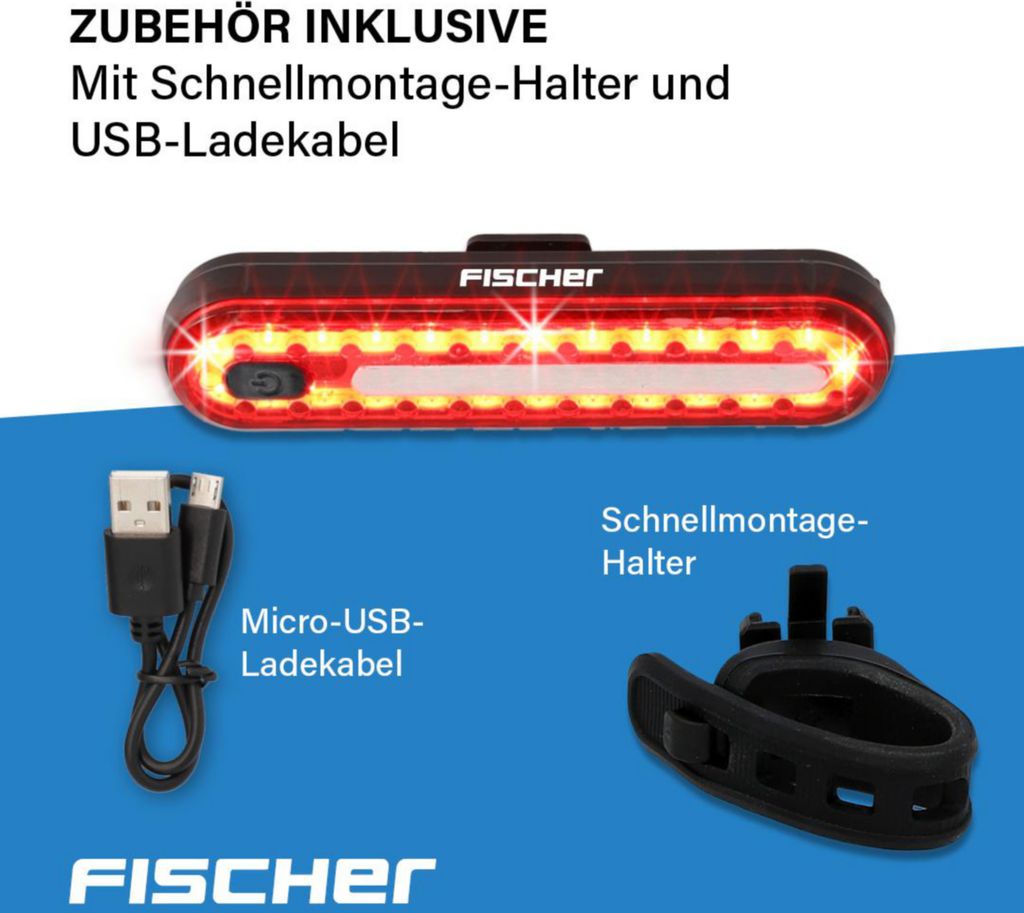 Akumulatorowe światło hamowania LED FISCHER do rowerów Zdjęcie produktu 17