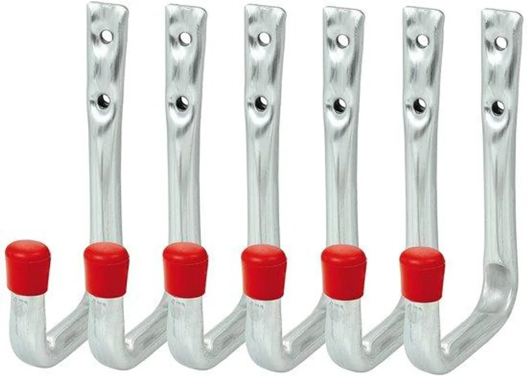 Lot de 6 crochets muraux en U robustes 35 kg pour garage et atelier
