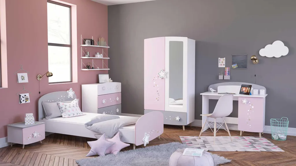 Commode Stellar style constellation avec finitions géométriques