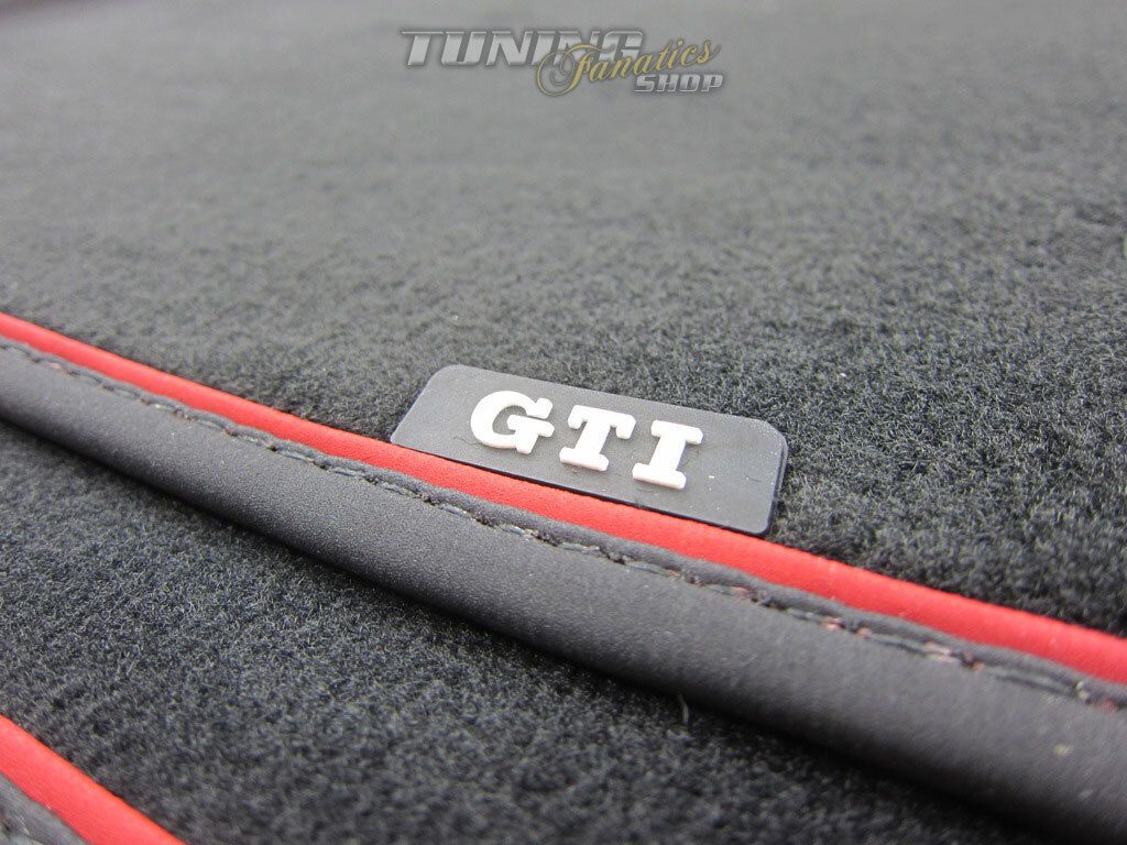 4x Original GTI Velours Textil Premium Fußmatten Matten SET Produktbild 