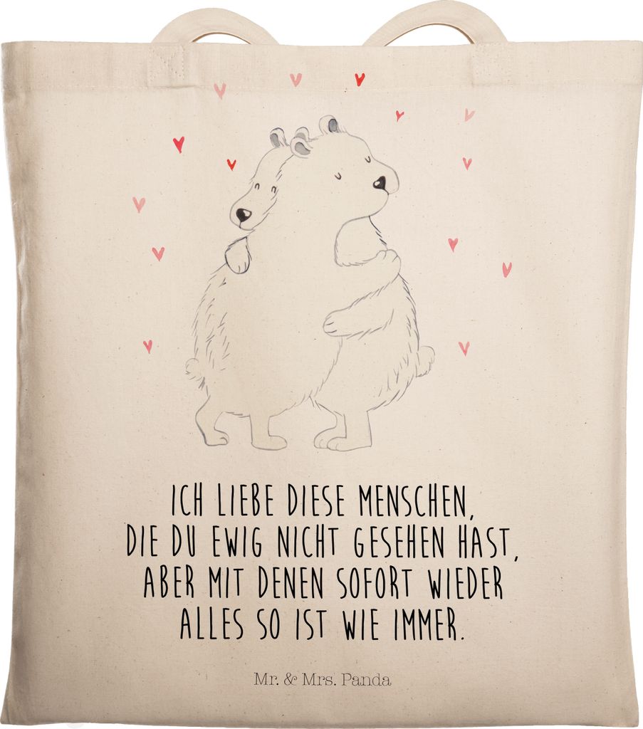 Mr. & Mrs. Panda dokumententasche Eisbär Umarmen - Transparent - Geschenk, Tasche, Laptoptasche, Shopping, Schultasche, festivaltasche, Lustige Sp...