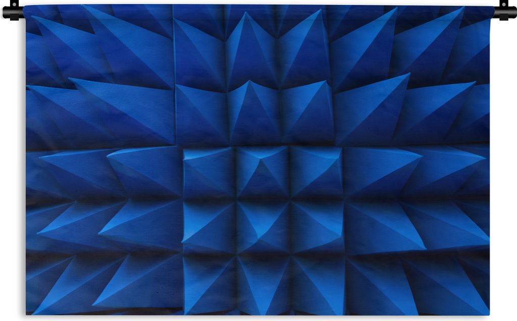 MuchoWow Wandteppich Wandbehang 3D - Hintergrund - Formen - Blau 120x80 cm Tapisserie Dekoration Wandtuch - Wanddekorationen - Wandtücher