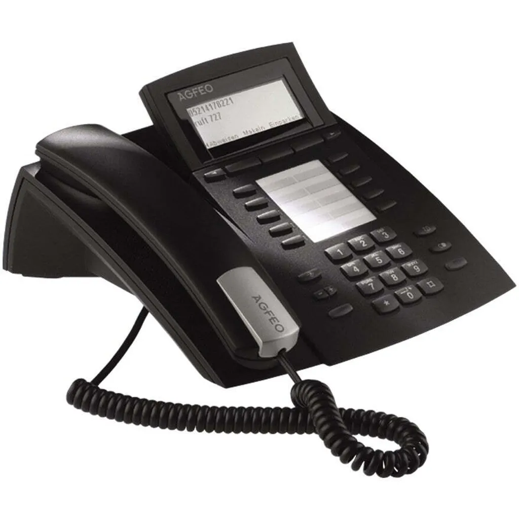 AGFEO ST 42 Téléphone RNIS ISDN Noir - Poste Numérique Professionnel