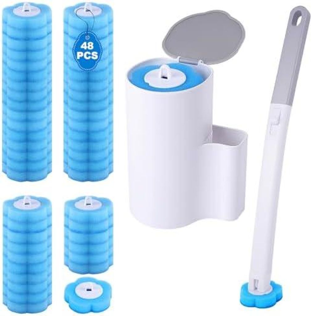 wlich Einweg Toilettenbürste, Klobürste mit 48 Stück Produktbild 