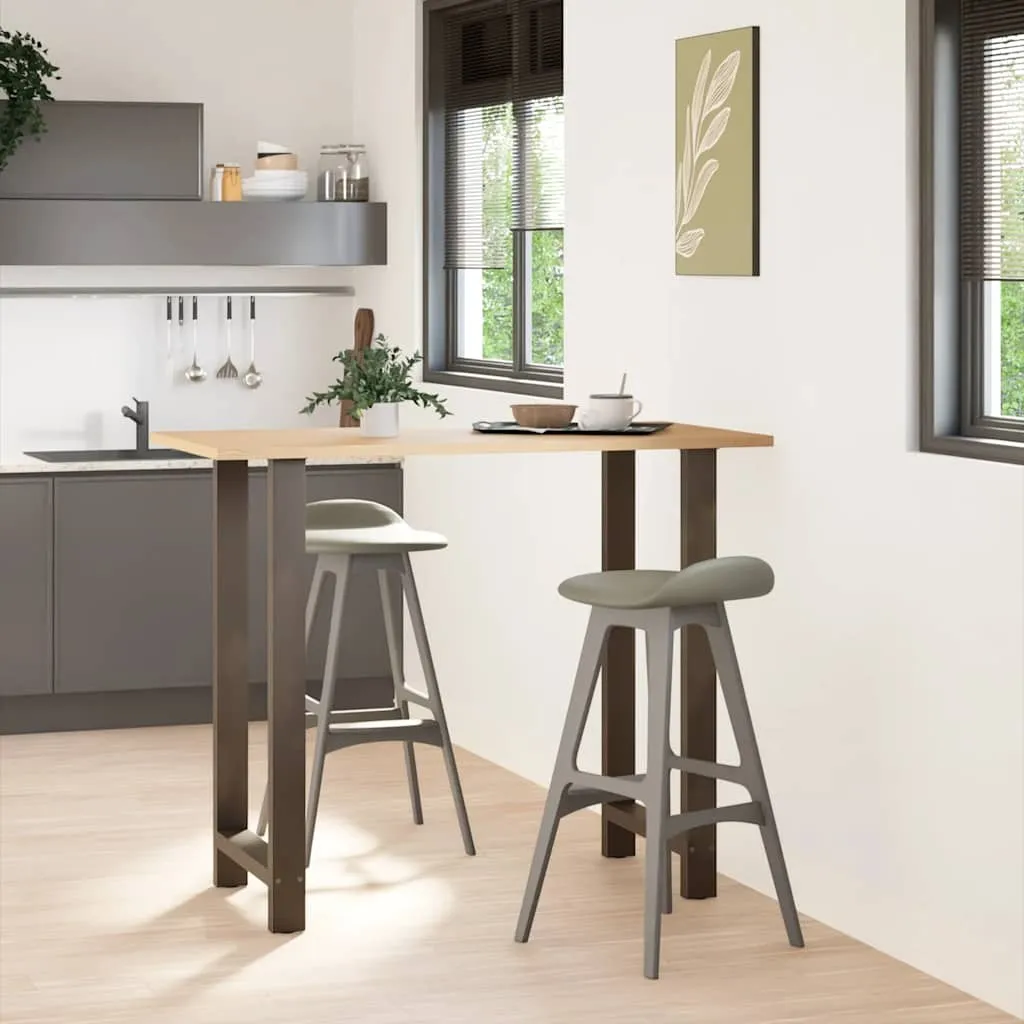 Gambe Tavolo Bar SYFAX™ Industrial Acciaio Naturale 2 pz 60x110cm
