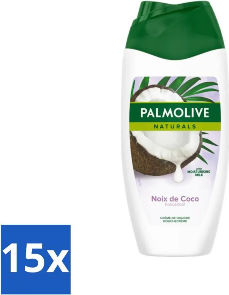 Palmolive Naturals - Crema doccia - Cocco - 250 ml - Confezione risparmio - 15 pezzi