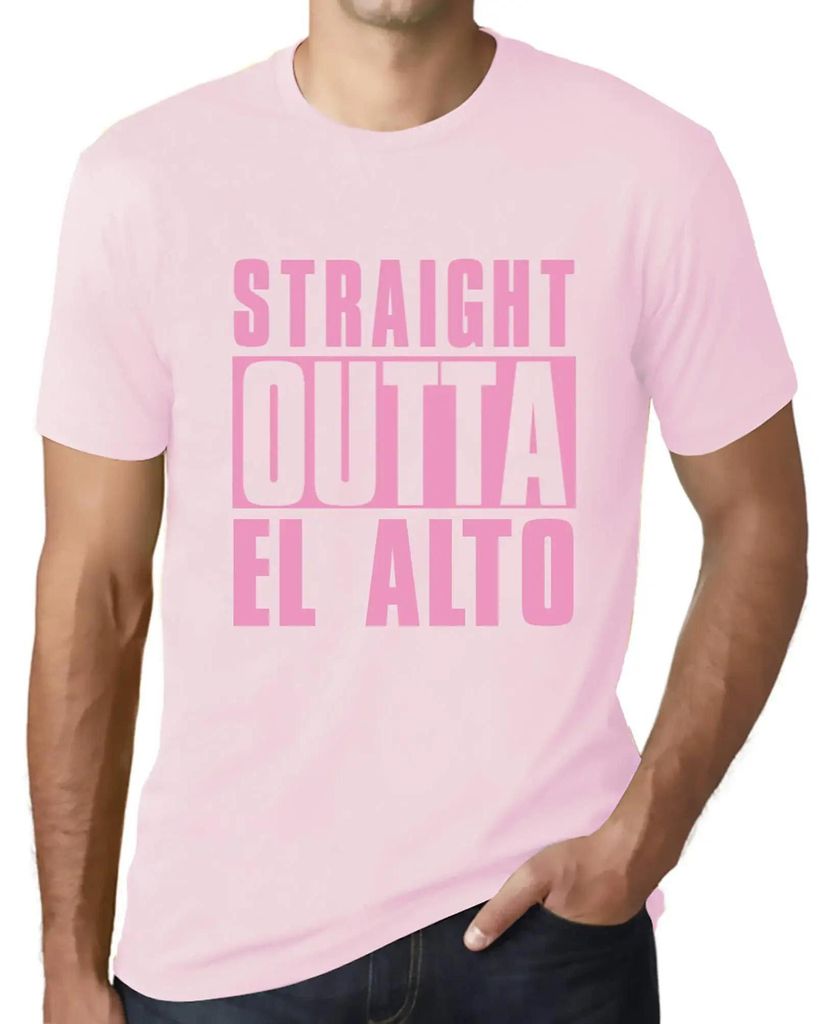 Herren Grafik T-Shirt Straight Outta El Alto Öko-Verantwortlich Vintage Jahrgang Kurzarm Lustige Druck Geburtstag Geschenk Mann