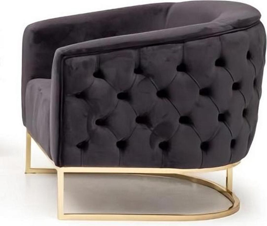 Bequem Relax Sessel Schwarz Zeitlos Polster Couch Wohnzimmer Arbeitszimmer