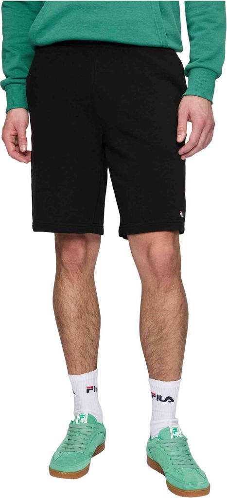 Kurze Herren-Trainingshose Schwarz: Baumwolle & Komfortbund