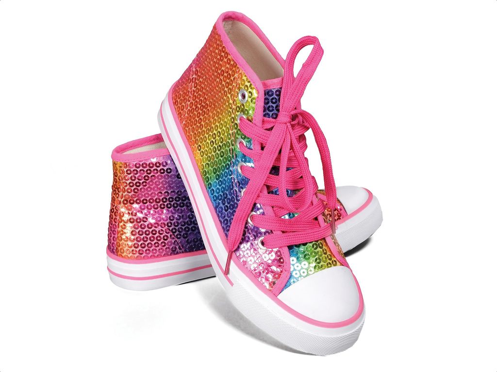 Pailletten Sneaker High Top in 17 Farben für Party, Produktbild 
