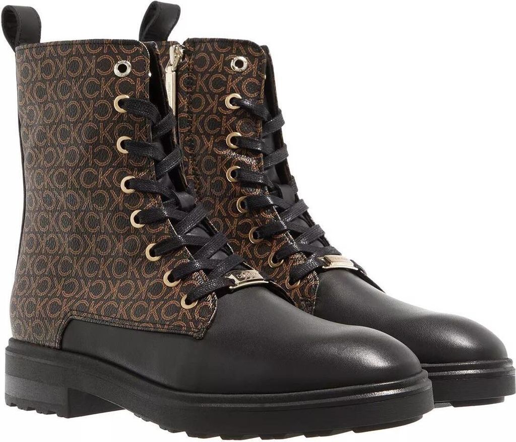 Calvin Klein Cleat Biker Boot - Mono Mix Black / Brown Mono