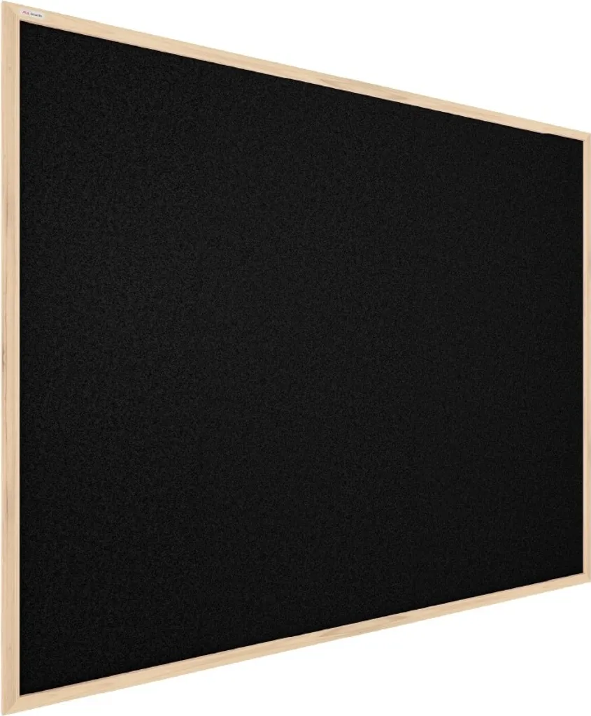 Bacheca Deco Sughero Nero e Legno 60x40 - Eleganza da Parete
