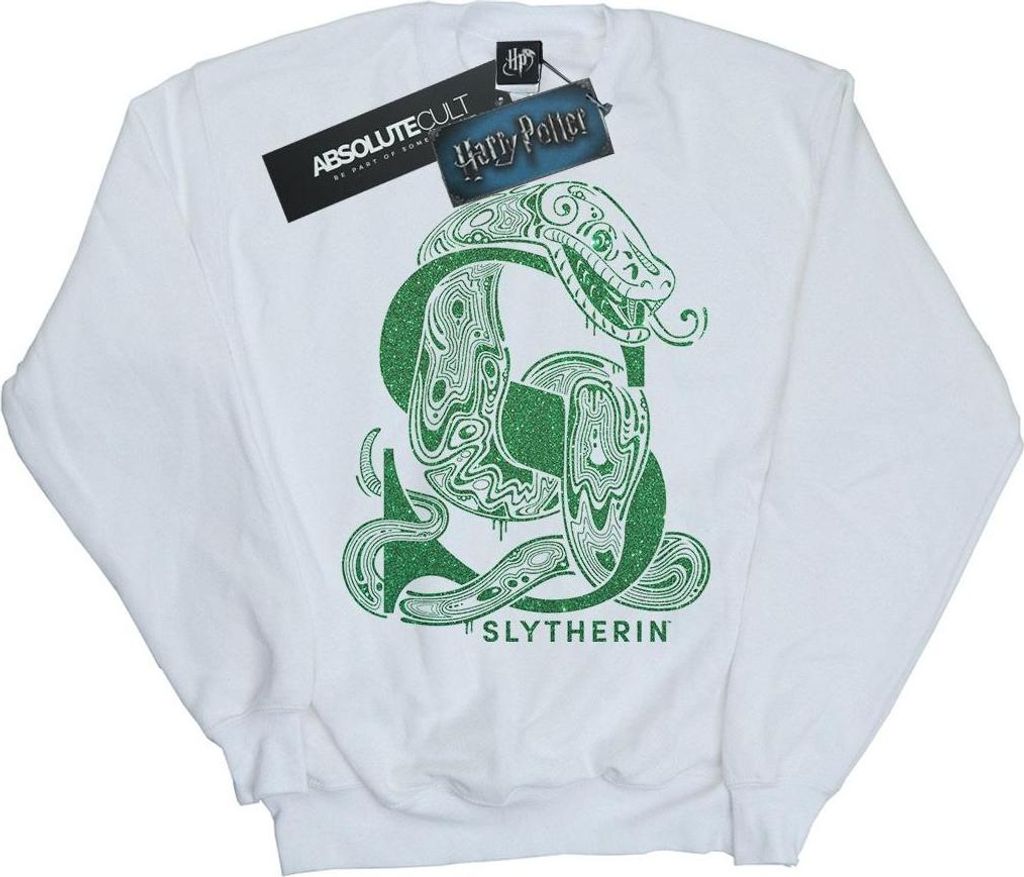 Harry Potter - "Slytherin" Sweatshirt für Herren BI27948 (3XL) (Weiß)