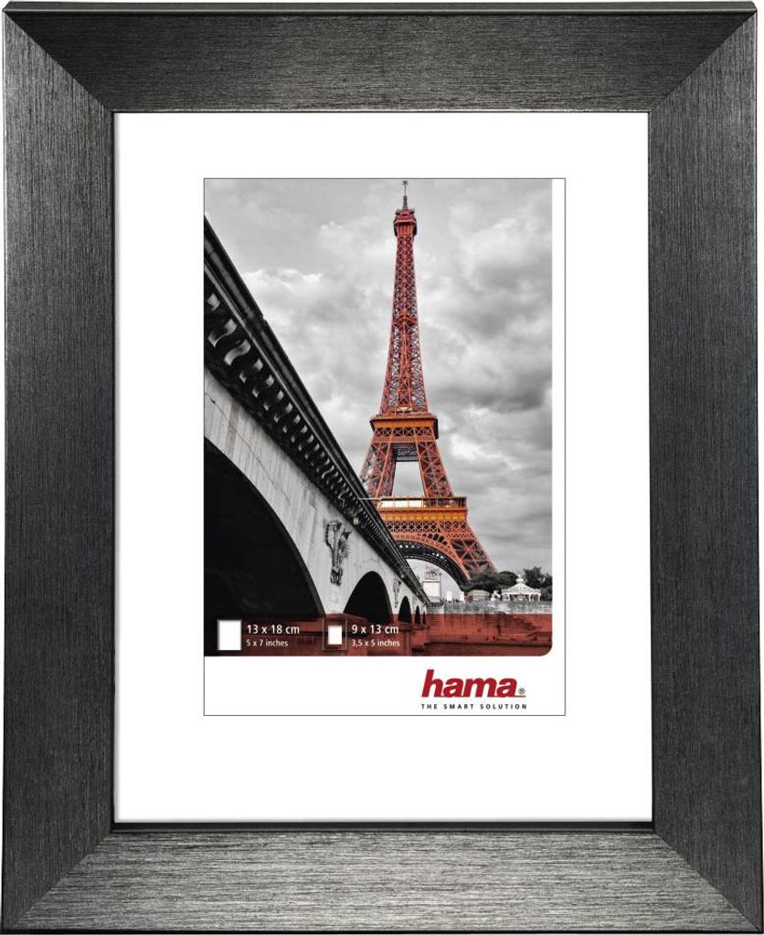 Hama cadre plastique "Paris", gris contraste, 15 x 20 cm Image du produit 