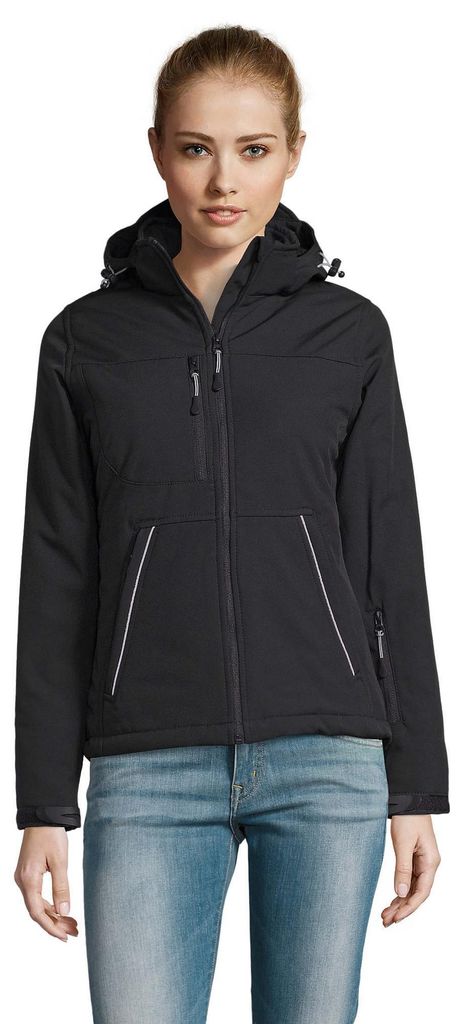 SOLS - "Rock" Softshelljacke Wattiert für Damen LT1593 (L) (Schwarz)