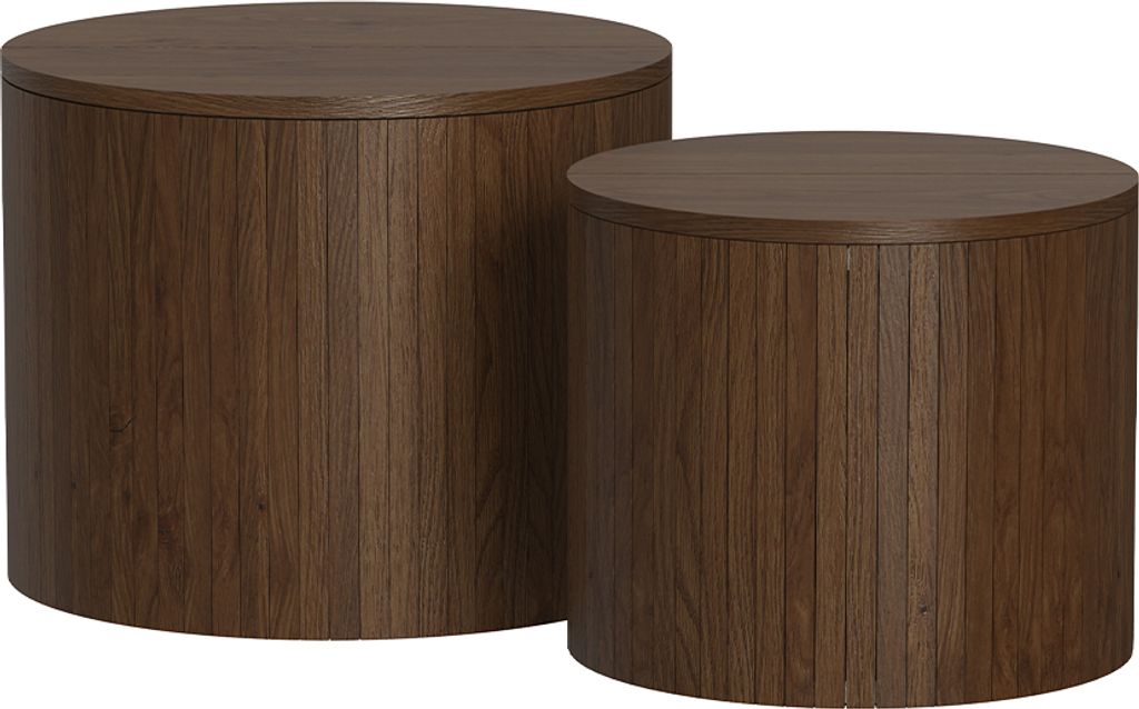 Couchtisch-Set Vicco Tavilo Nussbaum 48 x 48 cm 2 Teile, Produktbild 