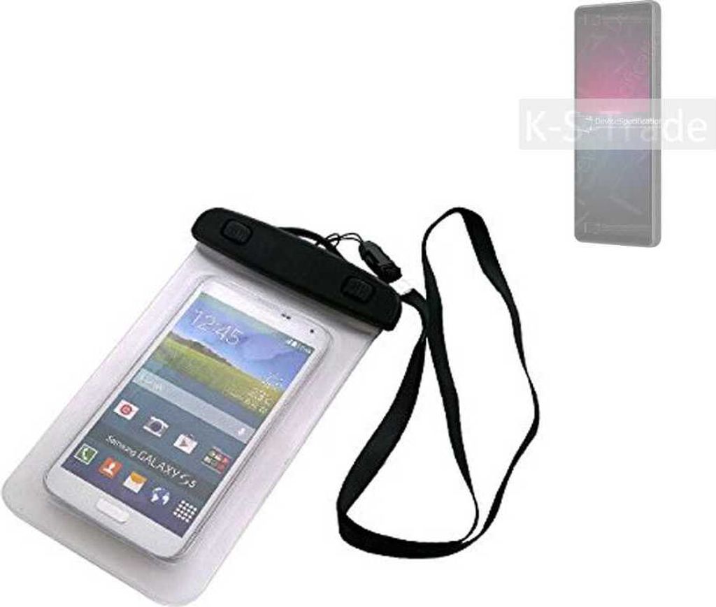 K-S-Trade Schutz Hülle Handy Hülle Kompatibel mit Sony Xperia 10 IV Beach Bag wasserdicht 16cm x 10cm Schutzhülle Staub Sand Flachwasser Beachbag